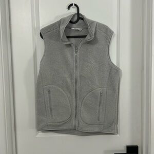 Gray fleece vest